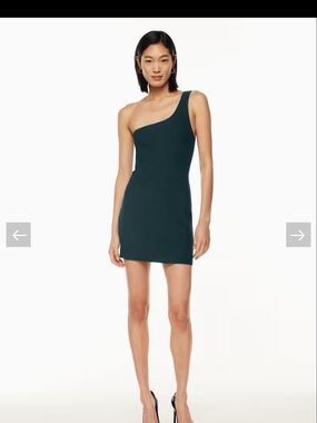 Babaton One-Shoulder Teal Sheath Dress